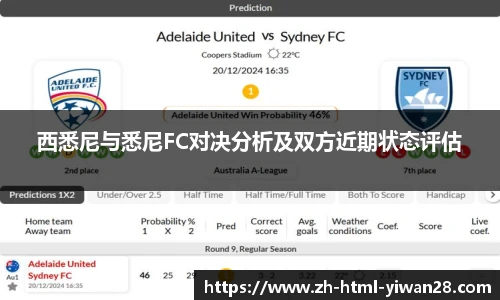 西悉尼与悉尼FC对决分析及双方近期状态评估